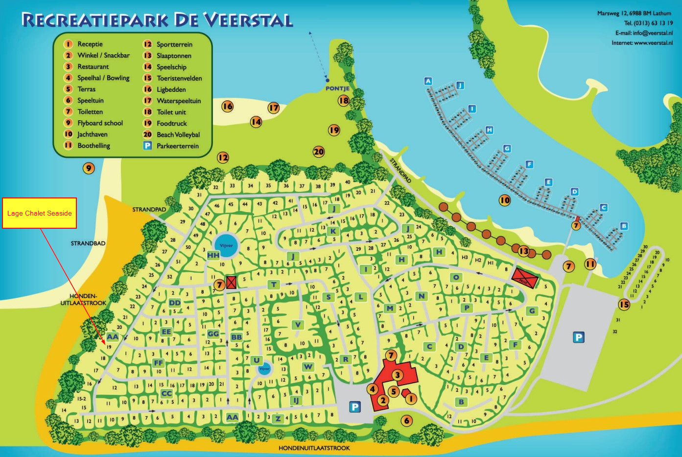Herzlich Willkommen im Chalet Seaside am See im schönen Ferienpark<br>“De Veerstal” Karte - Herzlich Willkommen im Chalet Seaside am See im schönen Ferienpark<br>“De Veerstal”